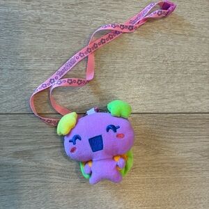 Vintage Y2K Tamagotchi Violetchi Carrying Pouch Case Lanyard Plush